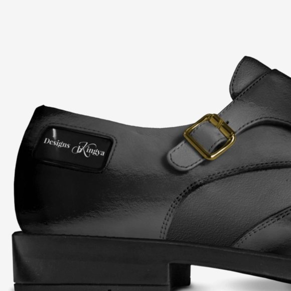 Gentleman\'s Black Leather Monk Strap